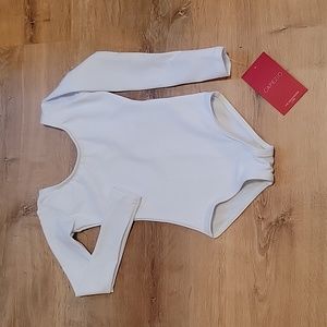 Capezio Toddler white long sleeve leotard